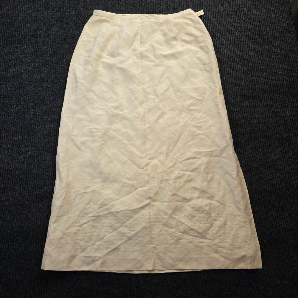 Vtg Country Shop Midi Skirt Linen Silk Sz L NWT